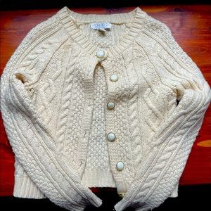 Fancy Forever 21 beige cable knit Cardigan Sweater